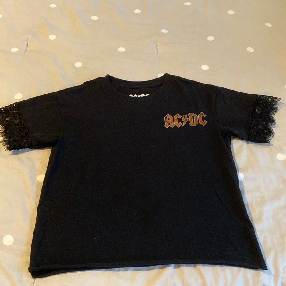 AC/DC Concert Shirt Lace Sleeves